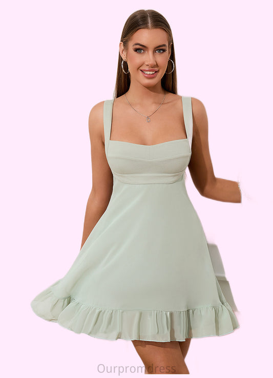 Sara Cascading Ruffles Sweetheart Sexy A-line Chiffon Mini Dresses HDP0022537