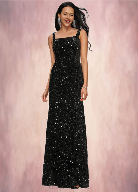 Alaina Sheath/Column Scoop Floor-Length Sequin Prom Dresses HDP0022228