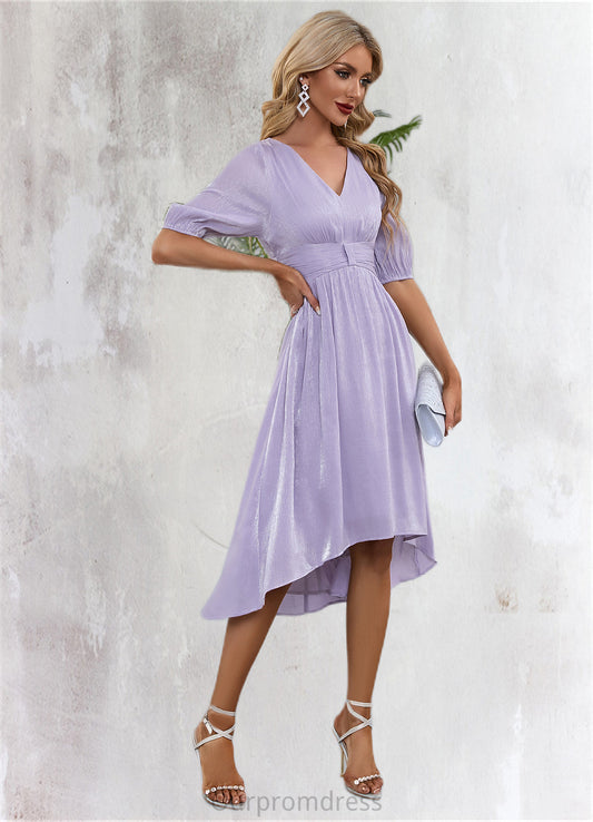 Persis V-Neck Elegant A-line Polyester Midi Dresses HDP0022550